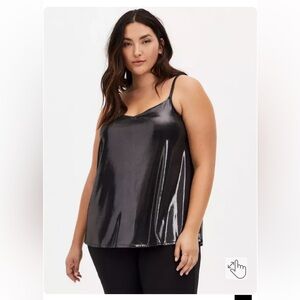 NWOT Torrid Nine Iron Liquid Shine Swing Cami Size 2